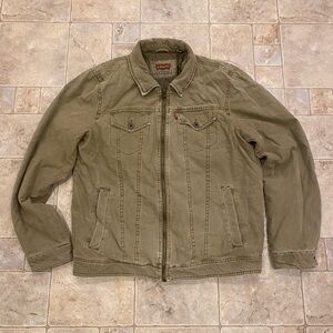Levi's Beige Quilted Lined Full Zip-Up Jacket Men’s Sz Regular M